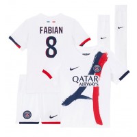 Echipament fotbal Paris Saint-Germain Fabian Ruiz #8 Tricou Deplasare 2024-25 pentru copii maneca scurta (+ Pantaloni scurti)